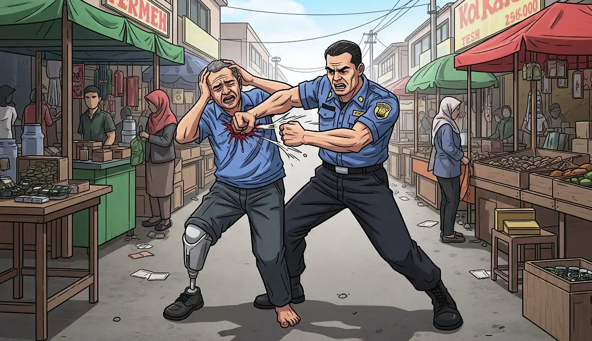 Driver Ojol Difabel Jadi Korban Brutal Sekuriti Demi Judi Online